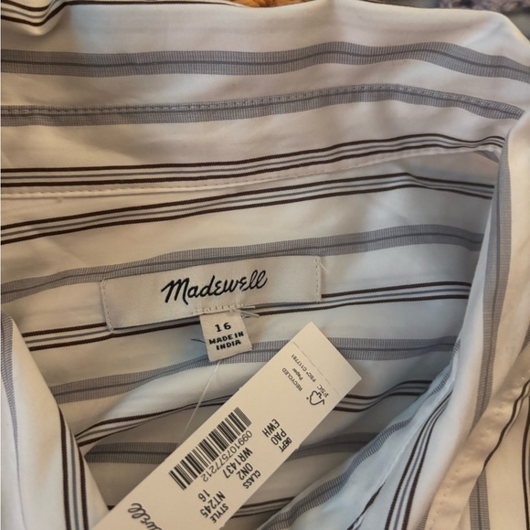 Madewell striped button up western style shirt - Picture 5 of 8